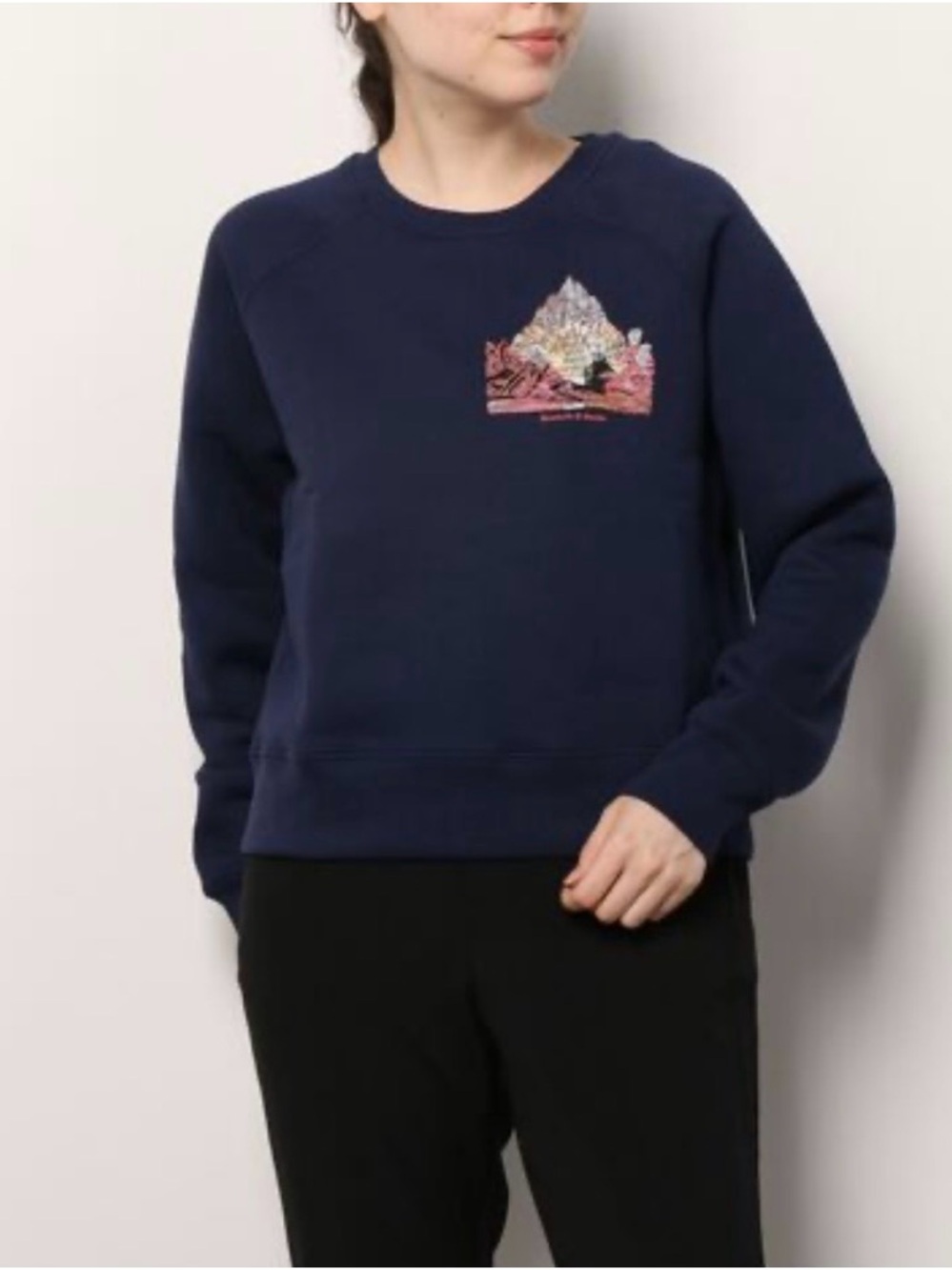 SCOTCH & SODA Embroidered Crewneck Sweatshirt Navy Size XL - Picture 3 of 11